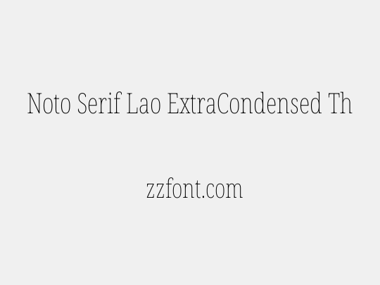 Noto Serif Lao ExtraCondensed Thin