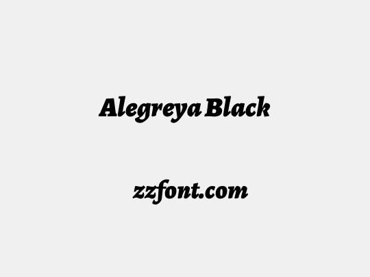 Alegreya Black
