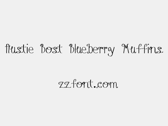 Austie Bost Blueberry Muffins
