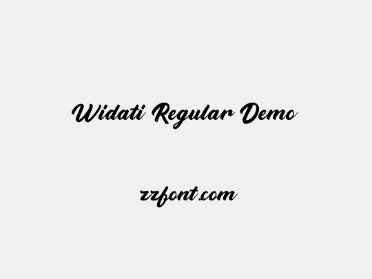 Widati Regular Demo