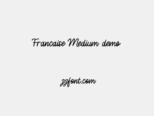 Francaise Medium demo