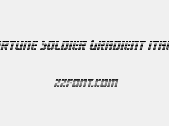 Fortune Soldier Gradient Italic