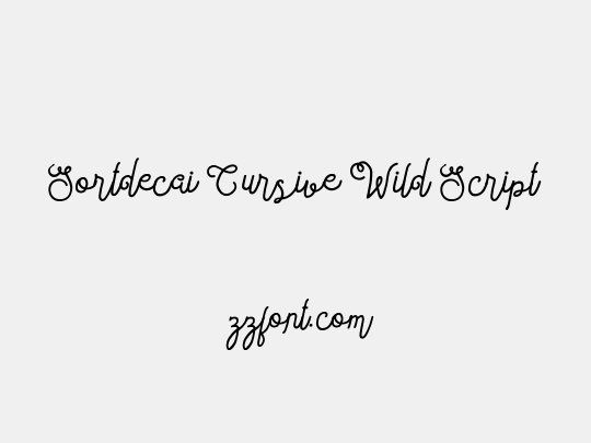 Sortdecai Cursive Wild Script