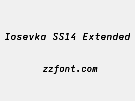 Iosevka SS14 Extended