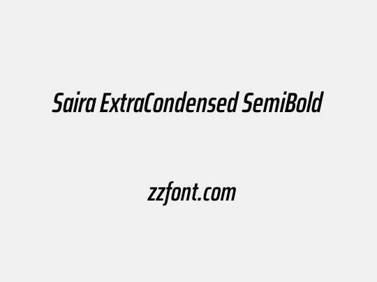 Saira ExtraCondensed SemiBold