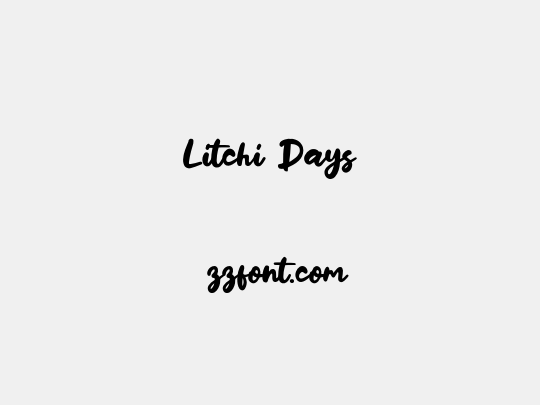 Litchi Days