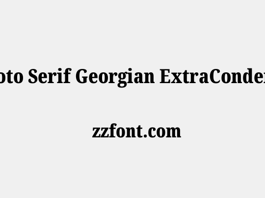 Noto Serif Georgian ExtraCondensed Black
