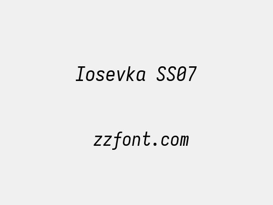Iosevka SS07