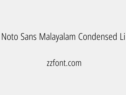 Noto Sans Malayalam Condensed Light