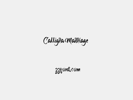 Calligra Marriage 
