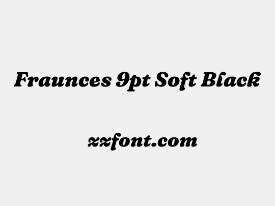 Fraunces 9pt Soft Black