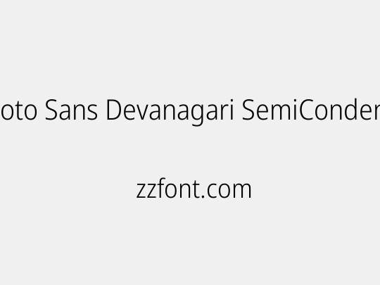 Noto Sans Devanagari SemiCondensed Light