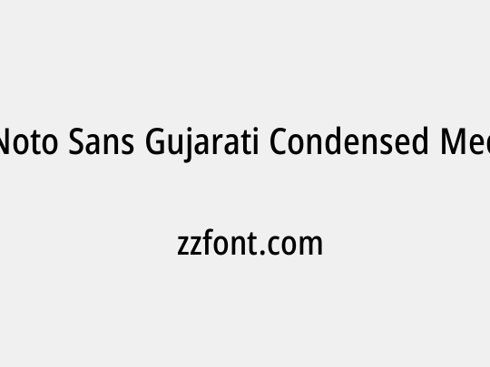 Noto Sans Gujarati Condensed Medium