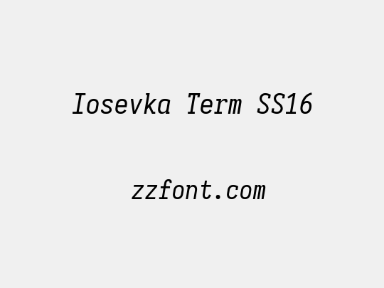 Iosevka Term SS16
