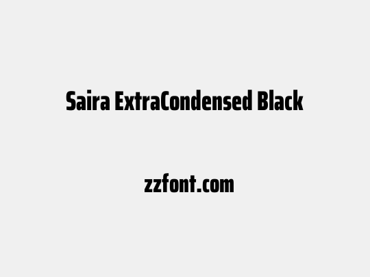 Saira ExtraCondensed Black