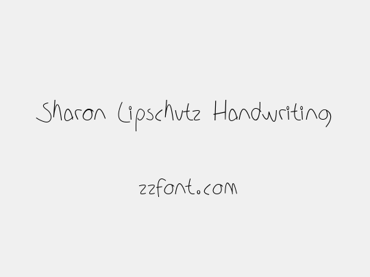 Sharon Lipschutz Handwriting