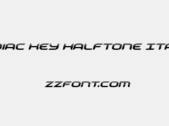 Zodiac Key Halftone Italic