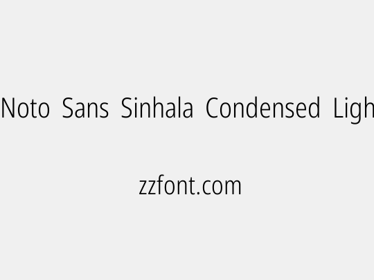 Noto Sans Sinhala Condensed Light