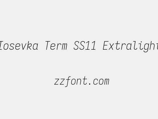 Iosevka Term SS11 Extralight
