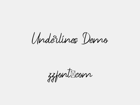 Underlines Demo