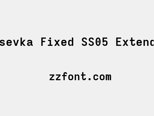 Iosevka Fixed SS05 Extended