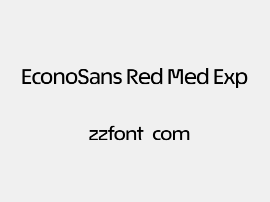 EconoSans Red Med Exp