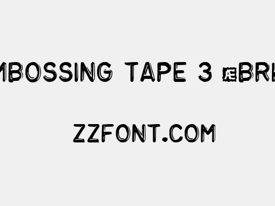 Embossing Tape 3 (BRK)