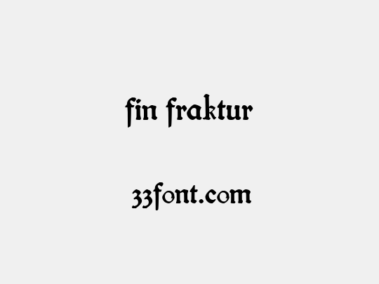fin fraktur
