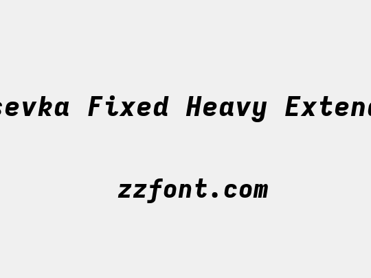 Iosevka Fixed Heavy Extended