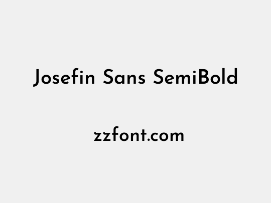 Josefin Sans SemiBold