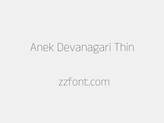 Anek Devanagari Thin