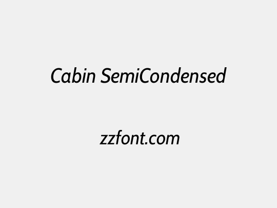 Cabin SemiCondensed