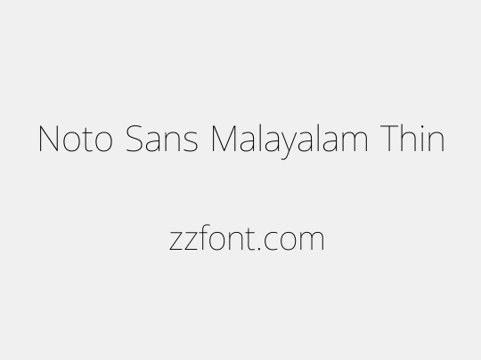 Noto Sans Malayalam Thin