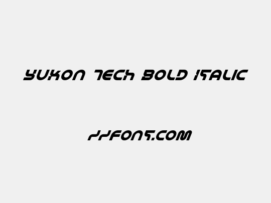 Yukon Tech Bold Italic