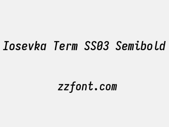 Iosevka Term SS03 Semibold