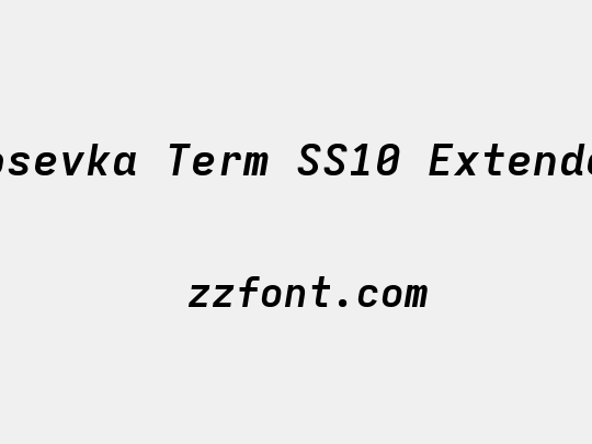 Iosevka Term SS10 Extended