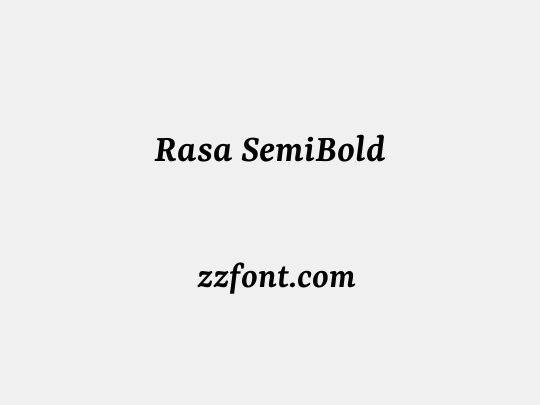 Rasa SemiBold