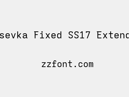 Iosevka Fixed SS17 Extended