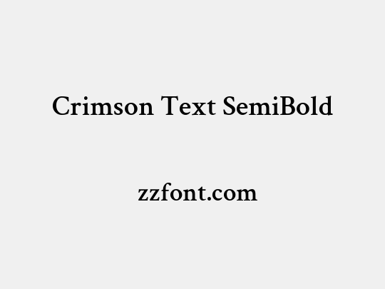 Crimson Text SemiBold