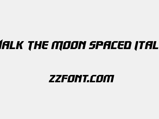 Walk The Moon Spaced Italic