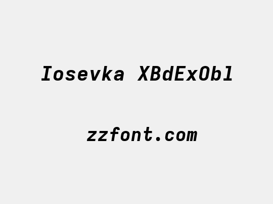 Iosevka XBdExObl