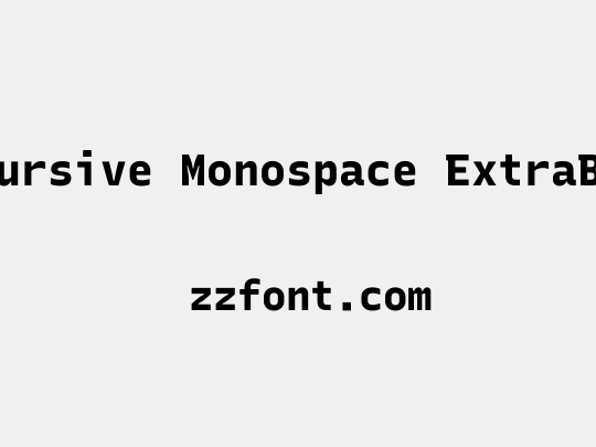 Recursive Monospace ExtraBold