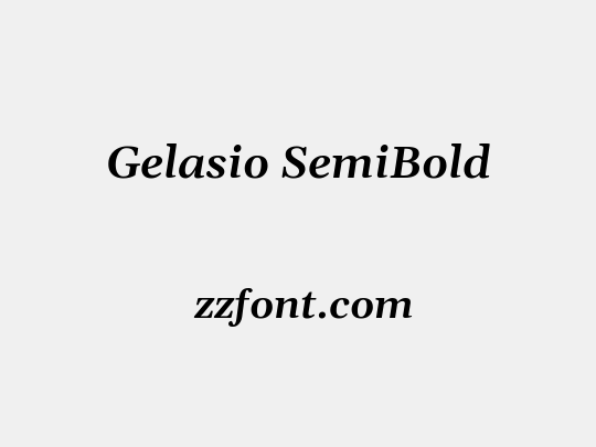 Gelasio SemiBold