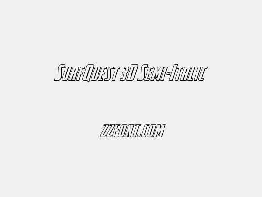 SurfQuest 3D Semi-Italic