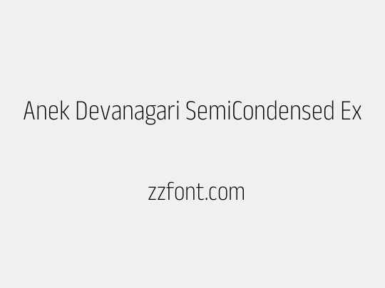 Anek Devanagari SemiCondensed ExtraLight