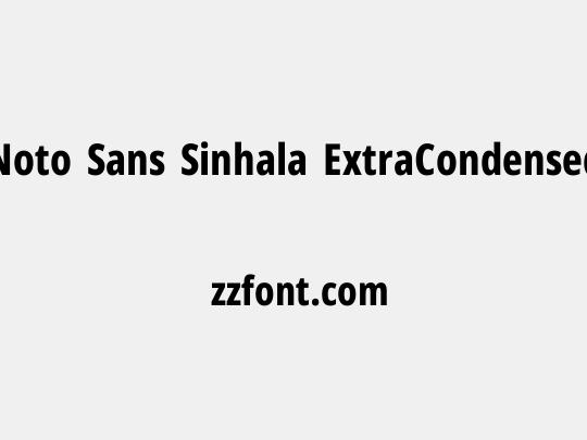 Noto Sans Sinhala ExtraCondensed ExtraBold
