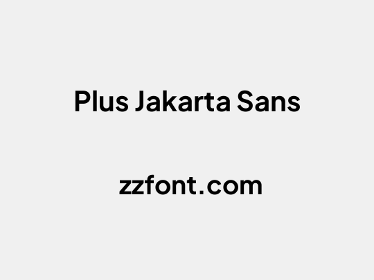 Plus Jakarta Sans