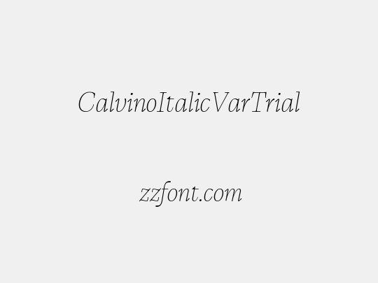 CalvinoItalicVarTrial