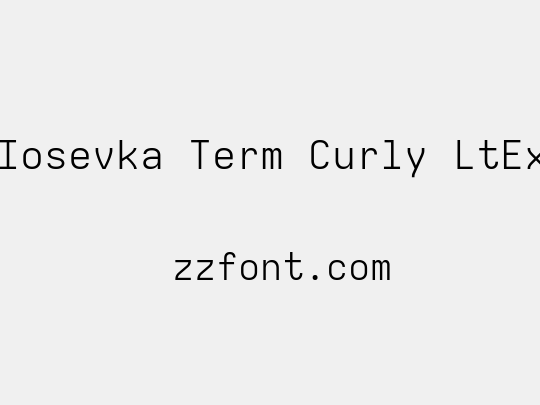 Iosevka Term Curly LtEx