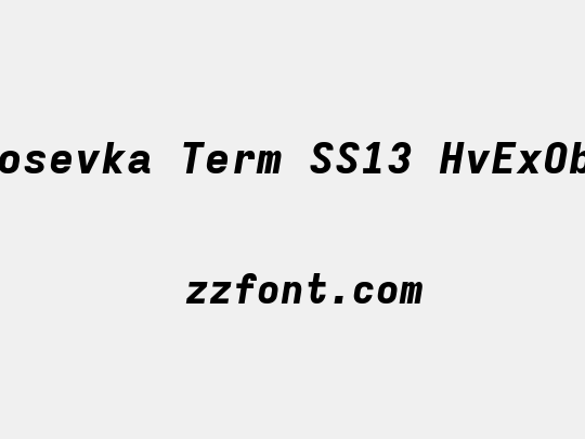 Iosevka Term SS13 HvExObl